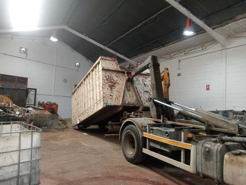 detalle cinta transportadora reciclaje en planta